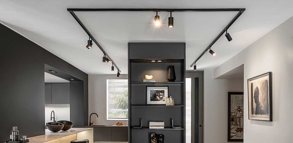 Track lighting installation