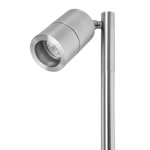 Smooth Single Outdoor Garden Bollard Light 240V Marine 316 Stainless Steel 50W