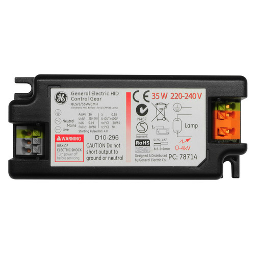 Metal Halide Ballast 35W Black