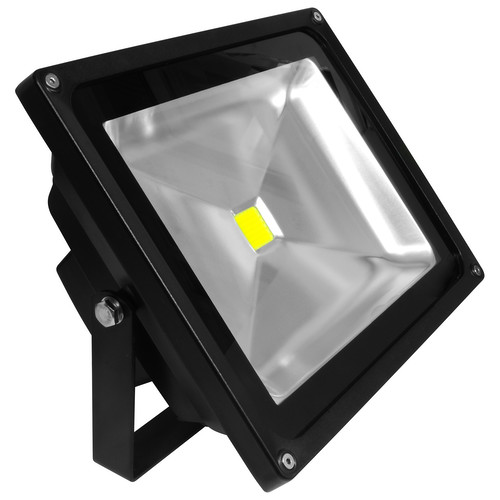 Black LED Floodlight 240V 50W (=500W) 6000K Daylight