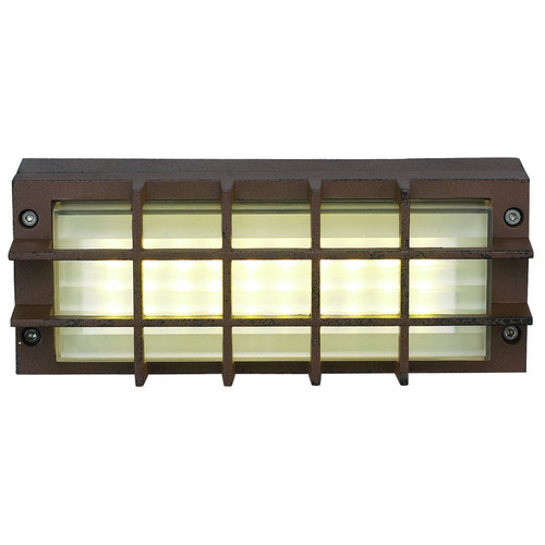 Surfaced Grid Brick Outdoor Light 3W 240V Corten 3000K Warm White