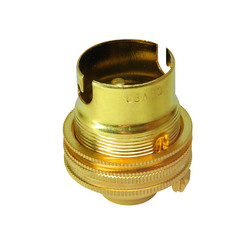 Unswitched Lamp Holder 13mm Brass BC / B22