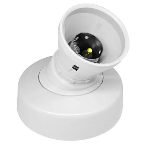 Unswitched Angled Battenholder 150W White BC / B22