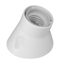 Angled Lampholder 60W White ES / E27