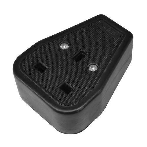 Trailing Socket Black 13A