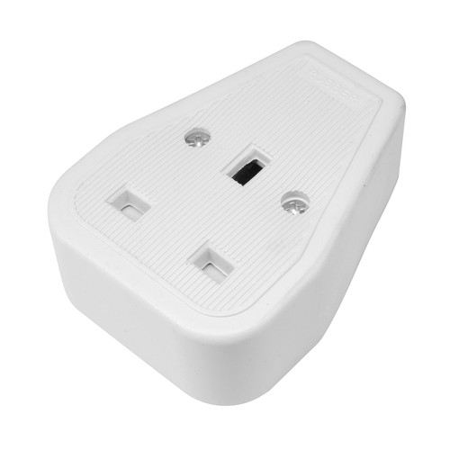 Trailing Socket White 13A