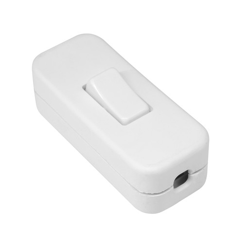 Large 3 Core In-Line Switch 2A White