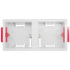 Dual Plate Plasterboard Back Box Plastic 35mm