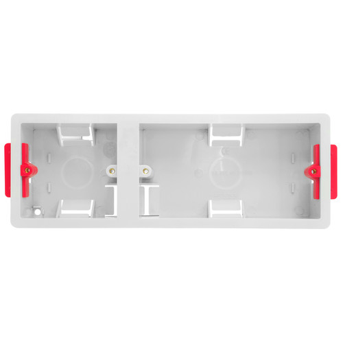Single+Double Plate Plasterboard Back Box Plastic 35mm