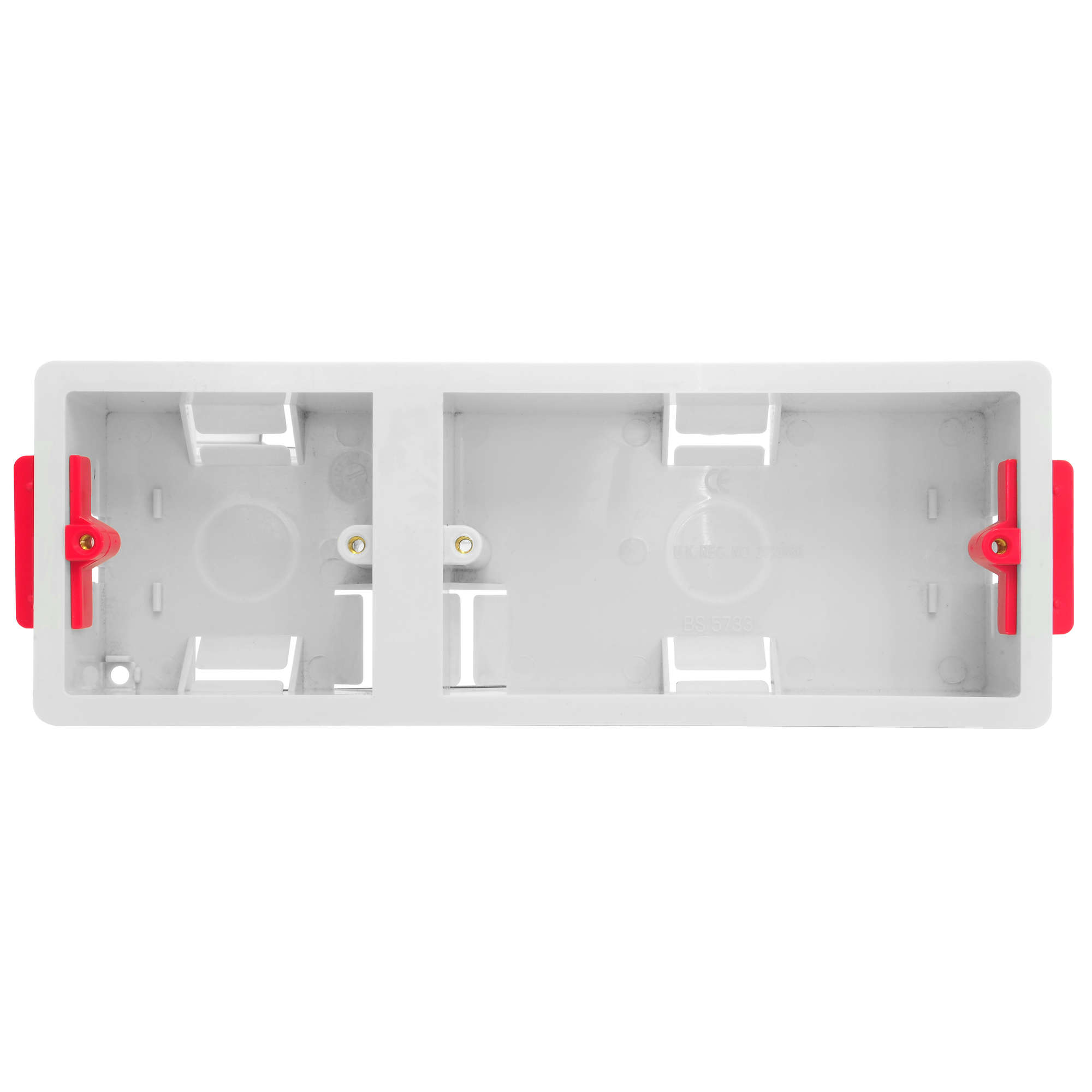 Single+Double Plate Plasterboard Back Box Plastic 35mm Mr Resistor
