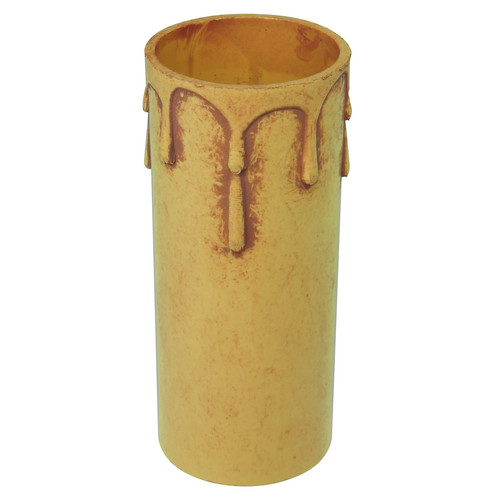 Candle Tube Sleeve with Drip Effect Antique 29.5mm