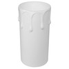 Candle Tube Sleeve with Drip Effect White 41.5mm x 85mm