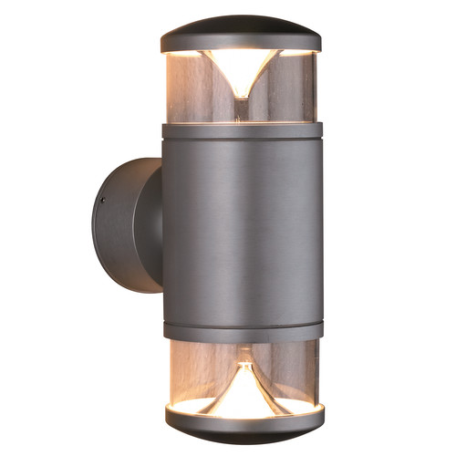 Lantern Up & Down Light 240V Silver 2 x 9W