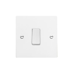 Rocker White Switch 1 gang rocker switch 20 amp 2 way Satin White Aluminium