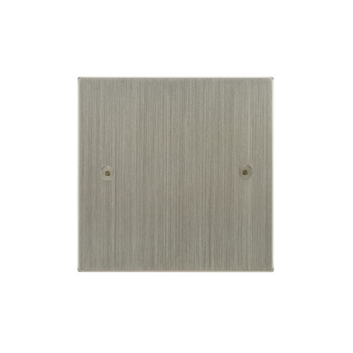 Horizon Square Blank Plate Single Plate Satin Nickel