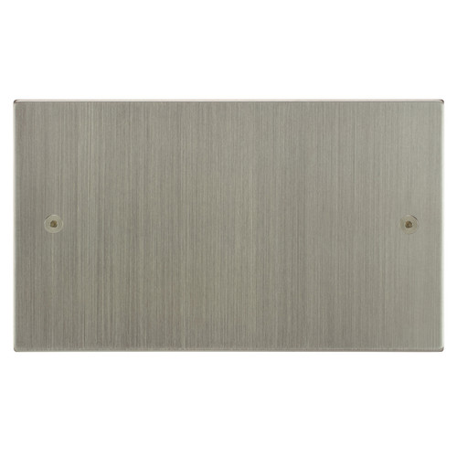 Horizon Square Blank Plate Double Plate Satin Nickel