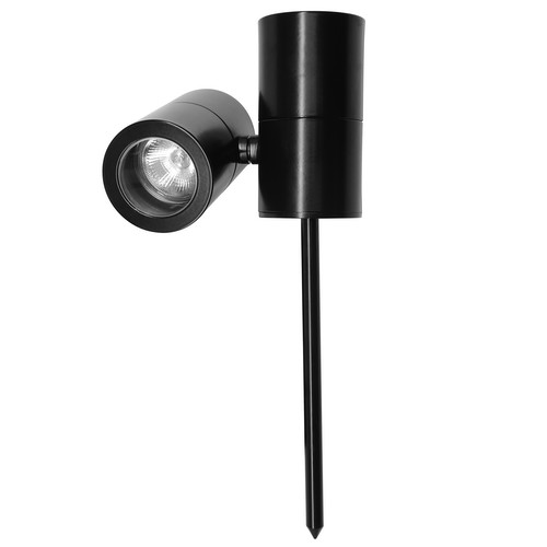 Smooth Outdoor Garden Spike Light With 12V Transformer Black 50W