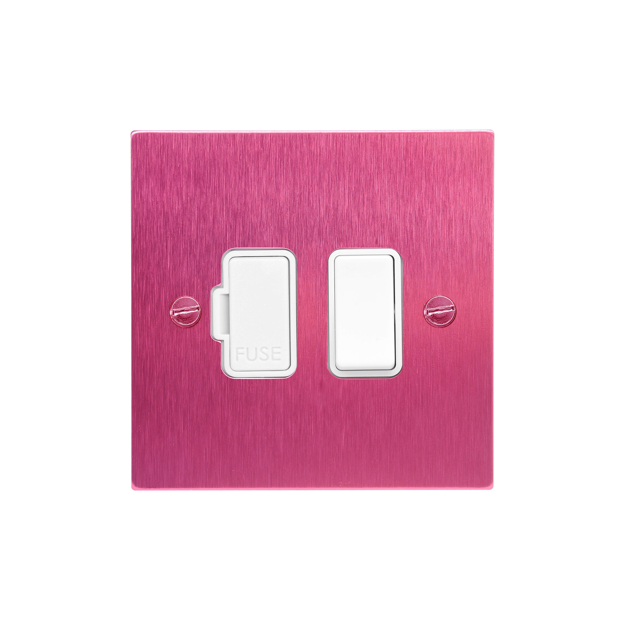 Fuse Spur 1 gang 13 amp switch fuse spur Pink Aluminium Mr Resistor