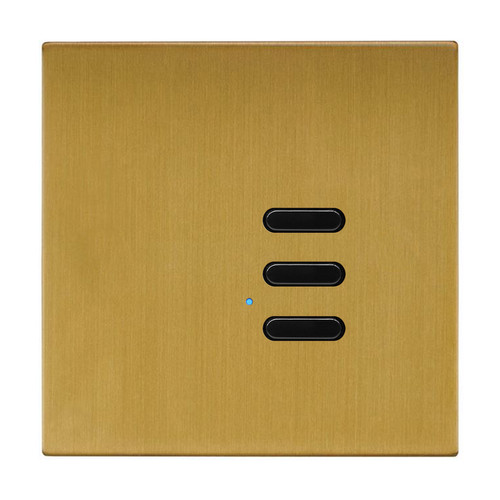 Wise Switch 3 Channel Satin Brass 3V