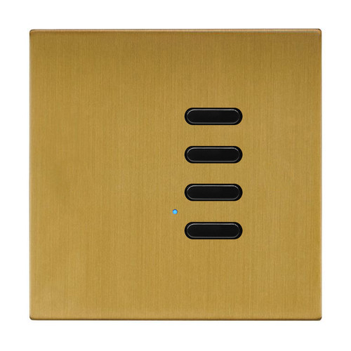 Wise Switch 4 Channel Satin Brass 3V