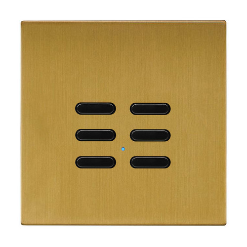 Wise Switch 6 Channel Satin Brass 3V
