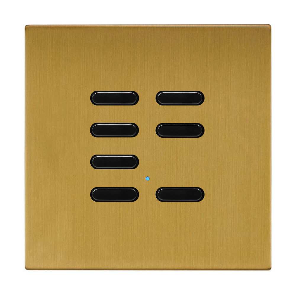 Wise Switch 7 Channel Satin Brass 3V