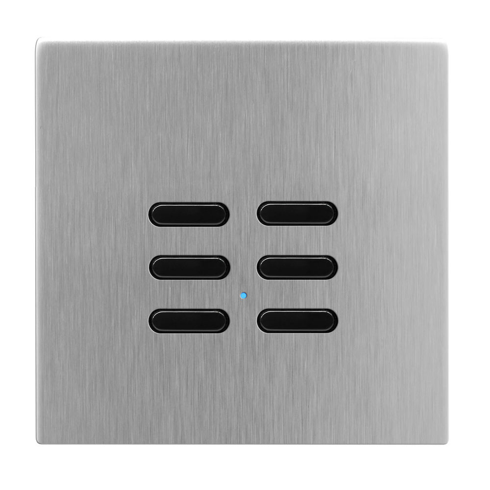 Wise Switch 6 Channel Satin Stainless Steel 3V