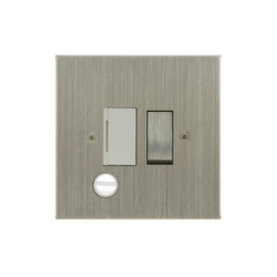 Horizon Square Fuse Spur 1 gang 13 amp switched fuse cord spur Satin Nickel