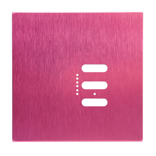 Wise Fusion Plate 1 Gang Plate Aluminium Pink