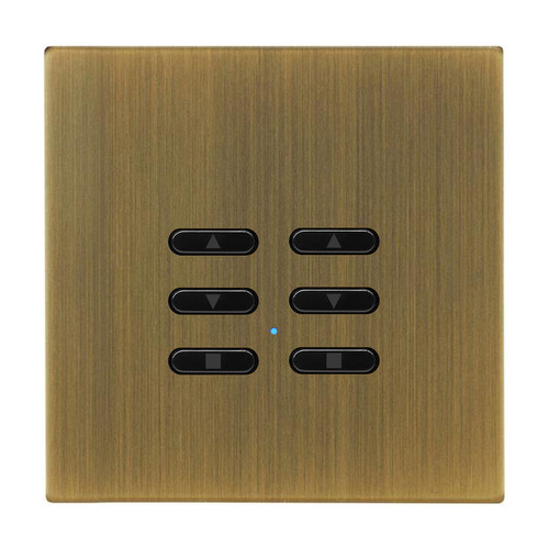 Wise Fusion Smart Dimmer Slave Wireless 2 Gang Antique Brass 3V