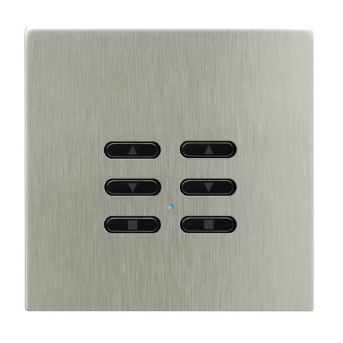 Wise Fusion Smart Dimmer Slave Wireless 2 Gang Satin Nickel 3V