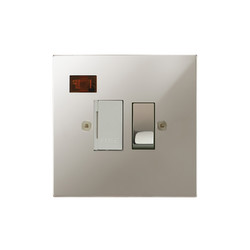 Horizon Square Fuse Spur 1 gang 13 amp switched fuse neon spur Polished Nickel