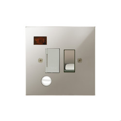 Horizon Square Fuse Spur 1 gang 13 amp switched fuse neon cord spur Polished Nickel