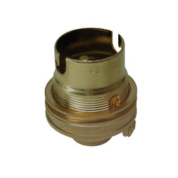 Unswitched Lamp Holder 13mm Antique Brass BC / B22