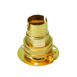 Screw Fix Unswitched Lamp Holder 10mm Brass SBC / B15