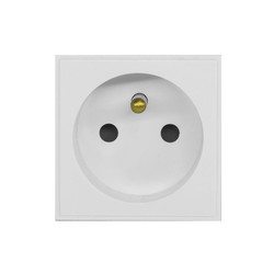 Euro Socket Modules French / Belgian European Unswitched White