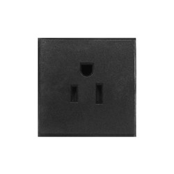 Euro Socket Modules 15A USA Unswitched Black