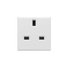 Euro Socket Modules 13A English Unswitched White