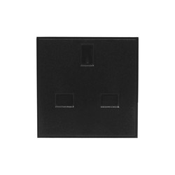Euro Socket Modules 13A English Unswitched Black