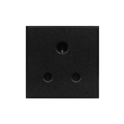 Euro Socket Modules 5A 3 PIN Unswitched Black