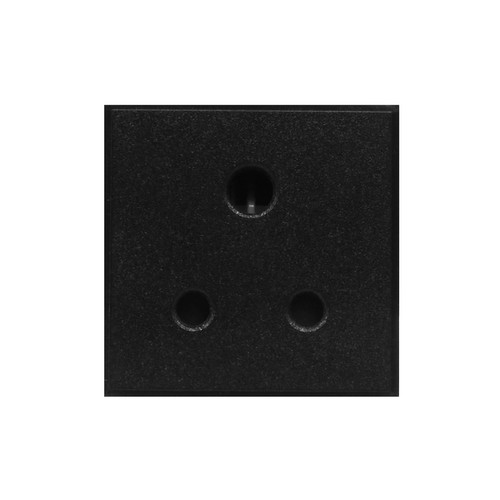 Euro Socket Modules 5A 3 PIN Unswitched Black