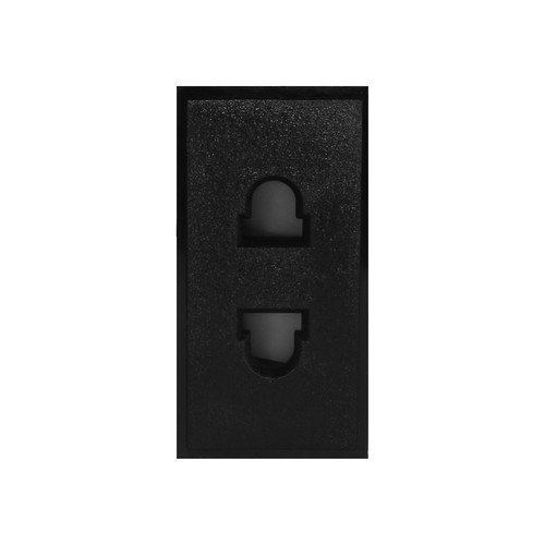 Euro Socket Modules 16A 2 PIN Unswitched Black