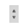 Euro Socket Modules 16A 2 PIN Unswitched White