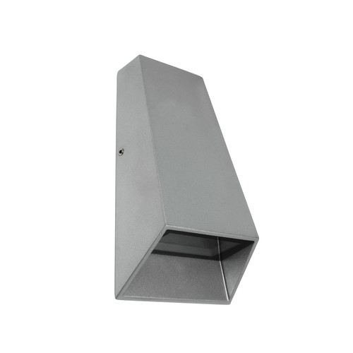 Wave Wall Up & Down Outdoor Garden Wall Light 240V 6W Silver 3000K Warm White