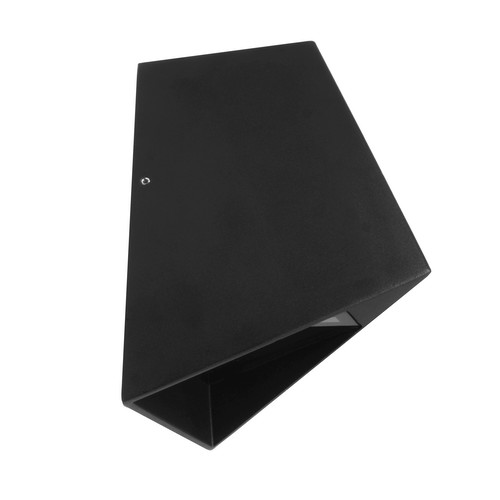 X Wave Up & Down Outdoor Garden Wall Light 240V Black 3000K Warm White