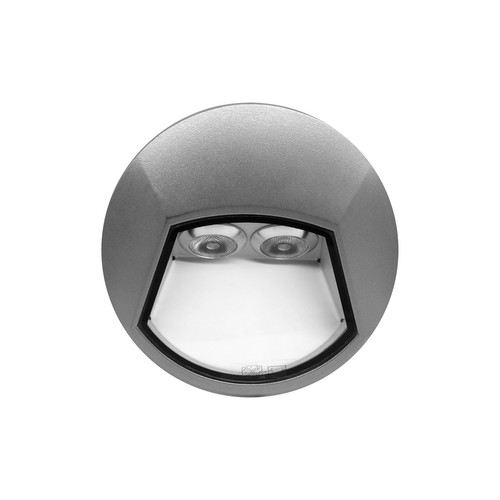 Ixis Surface Round Wall Light 2W 240V Silver 3000K Warm White