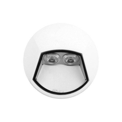 Ixis Surface Round Wall Light 2W 240V White 3000K Warm White