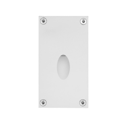 Battlestar Surface Square 240V 3W Low Level Wall Light White 3000K Warm White