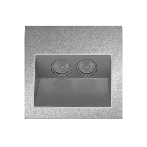 Ixis Recessed Wall Light 240V 2W Silver 3000K Warm White