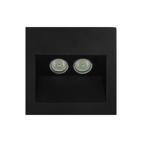 Ixis Recessed Wall Light 240V 2W Black 3000K Warm White